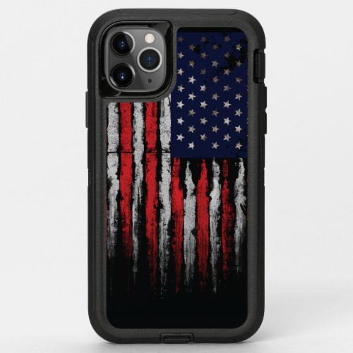 Grunge USA flag OtterBox Defender iPhone 11 Pro Max Case