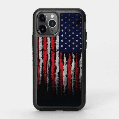 Grunge USA flag OtterBox Symmetry iPhone 11 Pro Case