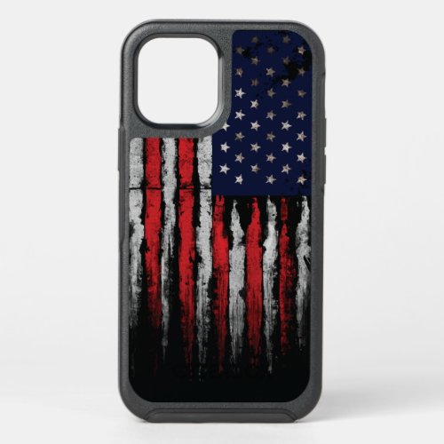 Grunge USA flag OtterBox Symmetry iPhone 12 Pro Case