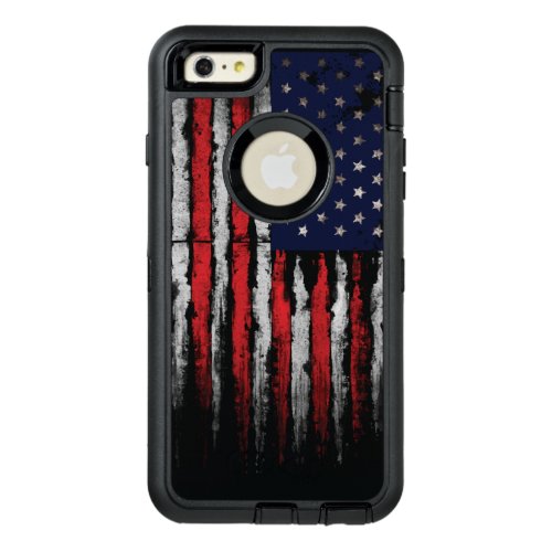 Grunge USA flag OtterBox Defender iPhone Case
