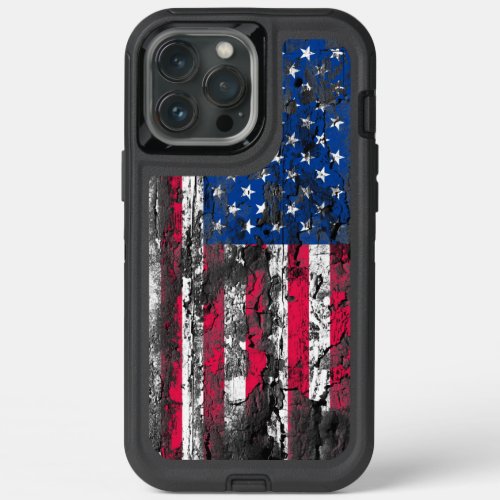 Grunge USA flag iPhone 13 Pro Max Case