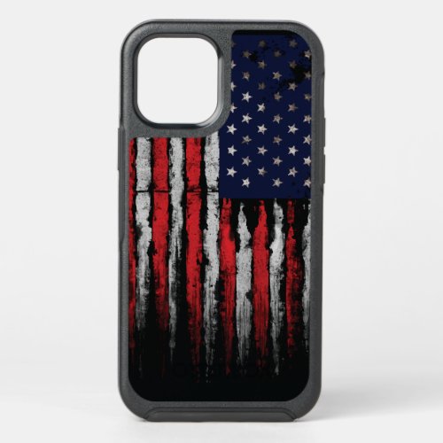 Grunge USA flag OtterBox Symmetry iPhone 12 Case