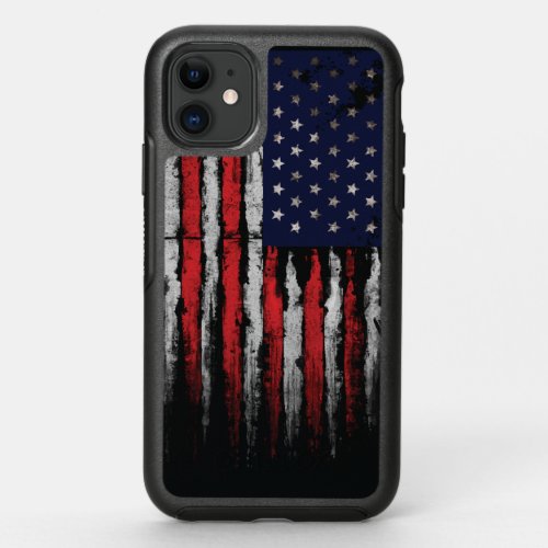 Grunge USA flag OtterBox Symmetry iPhone 11 Case