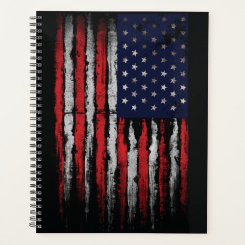 Grunge USA flag Planner