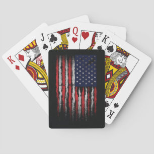 Grunge U.S.A flag Poker Cards