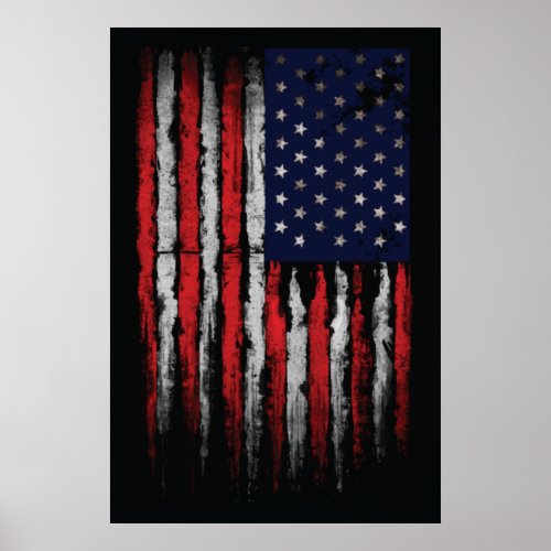 Grunge USA flag Poster