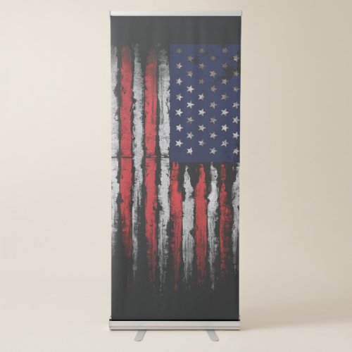 Grunge USA flag Retractable Banner