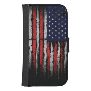 Grunge U.S.A flag Galaxy S4 Wallet Case