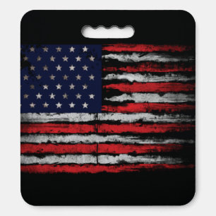 Grunge U.S.A flag Seat Cushion