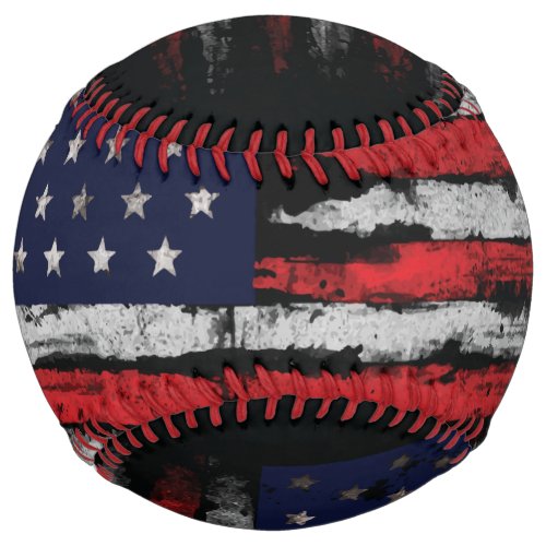 Grunge USA flag Softball