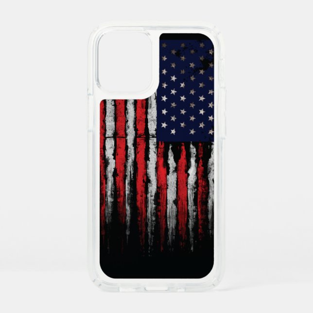 Grunge U.S.A flag Speck iPhone 12 Mini Case (Front)