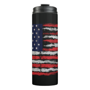 Grunge U.S.A flag Thermal Tumbler