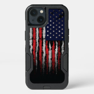 Grunge U.S.A flag Throw Pillow iPhone 13 Case