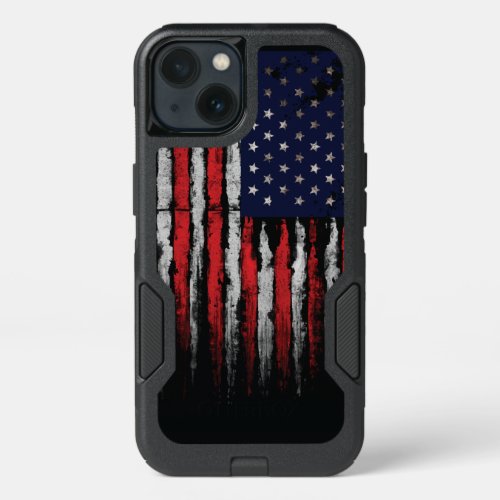 Grunge USA flag Throw Pillow iPhone 13 Case