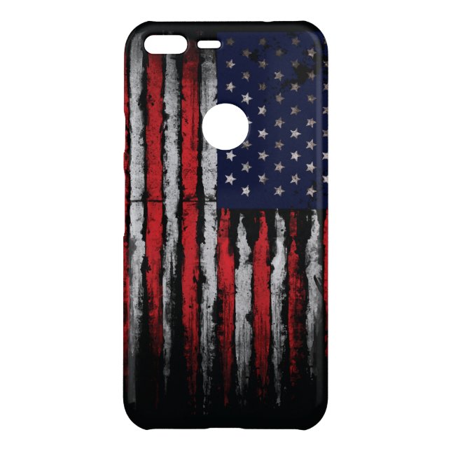 Grunge U.S.A flag Throw Pillow Uncommon Google Pixel XL Case (Back)