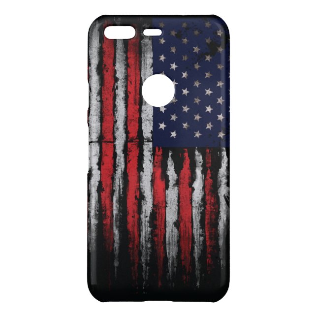 Grunge U.S.A flag Uncommon Google Pixel Case (Back)
