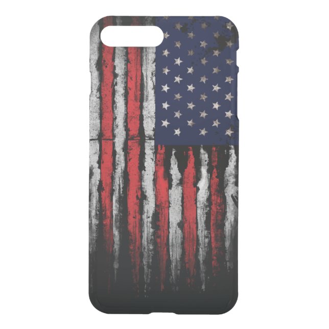 Grunge U.S.A flag Uncommon iPhone Case (Back)