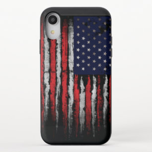Grunge U.S.A flag iPhone XR Slider Case