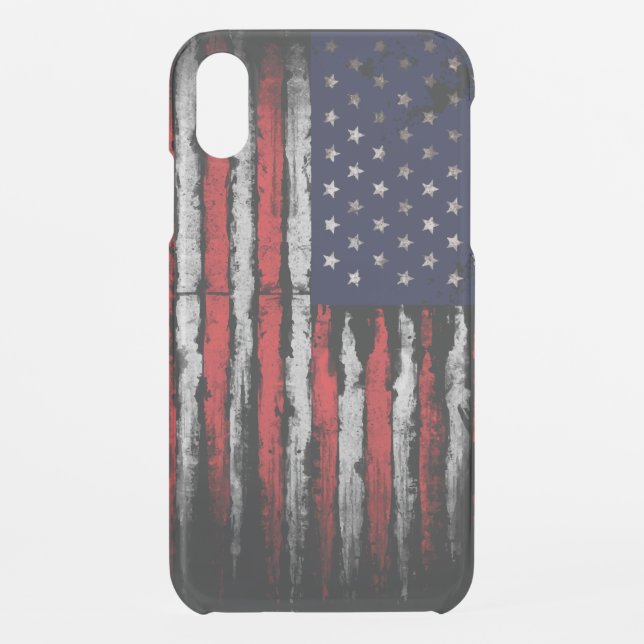 Grunge U.S.A flag Uncommon iPhone Case (Back)