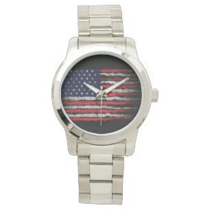 Grunge U.S.A flag Watch