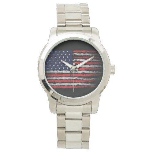 Grunge USA flag Watch