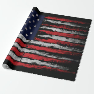 Grunge U.S.A flag Wrapping Paper