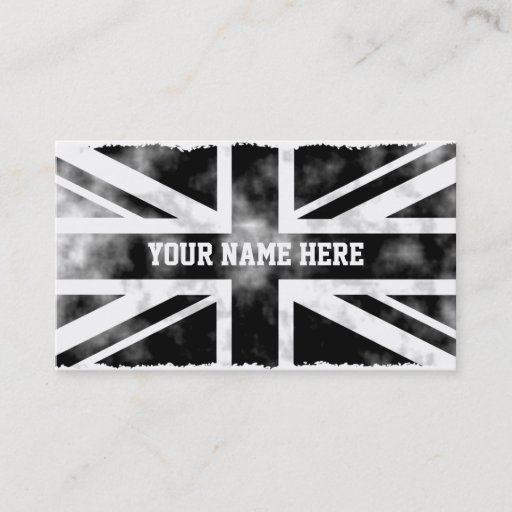 Customizable Grunge UK Business Cards