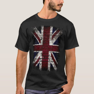 Grunge UK Flag, Great Britain, Punk Style Distress T-Shirt