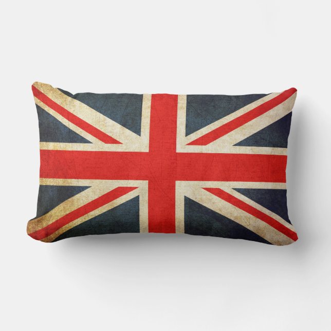 Grunge Union Flag Pillow (Front)