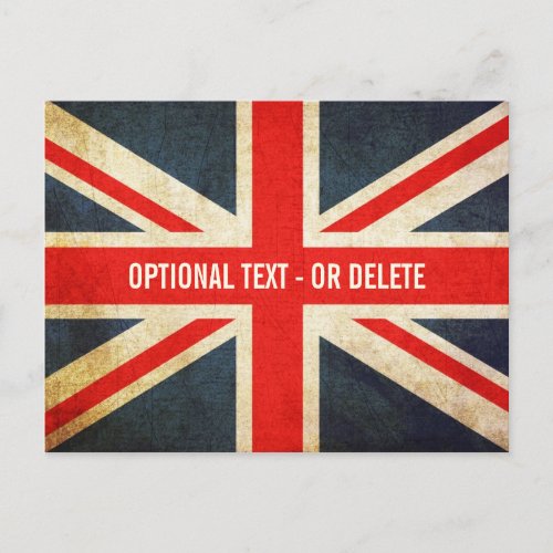 Grunge Union Jack  British Flag Postcard