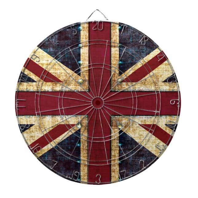 Grunge Union Jack Dartboard (Front)
