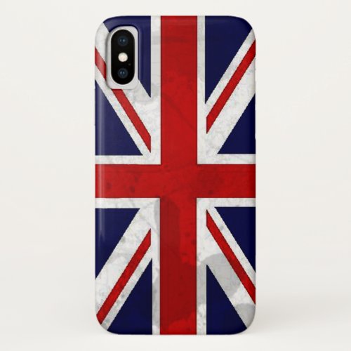 Grunge Union Jack Flag iPhone XS Case