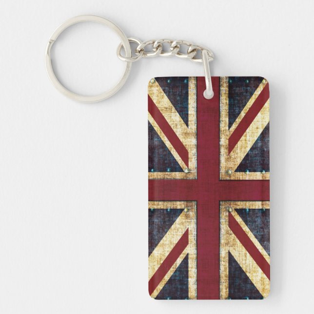 Grunge Union Jack keychain (Front)