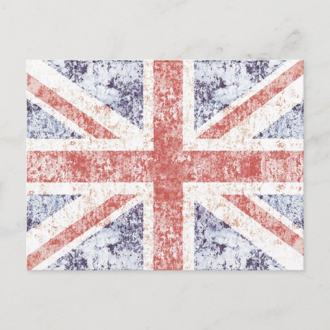 Grunge Union Jack - light postcard (Front)