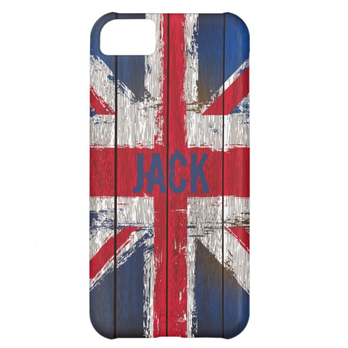 Grunge Union Jack on Wood I Phone Case Cover For iPhone 5C
