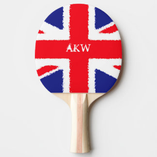 Grunge Union Jack Personalised Ping-Pong Paddle