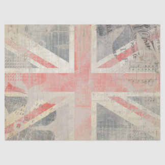 Grunge Union Jack Posh Gift Wrap Tissue Paper