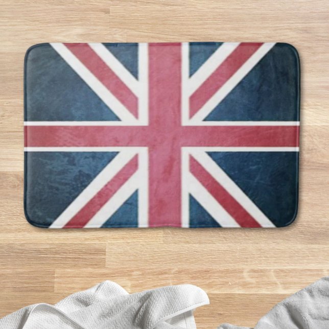 Grunge United kingdom british union jack flag Bath Mat (Grunge United kingdom british union jack flag Bath Mat)