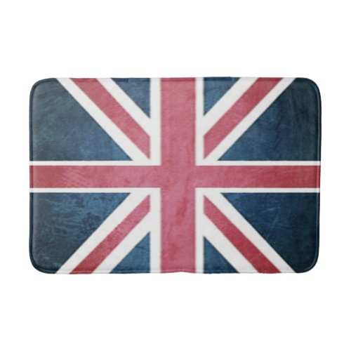 Grunge United kingdom british union jack flag Bath Mat