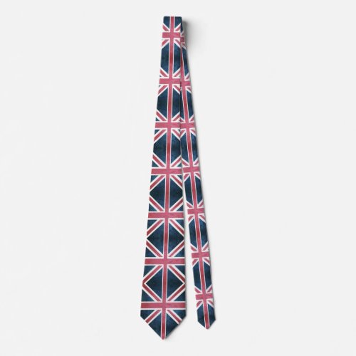 Grunge United kingdom british union jack flag Tie