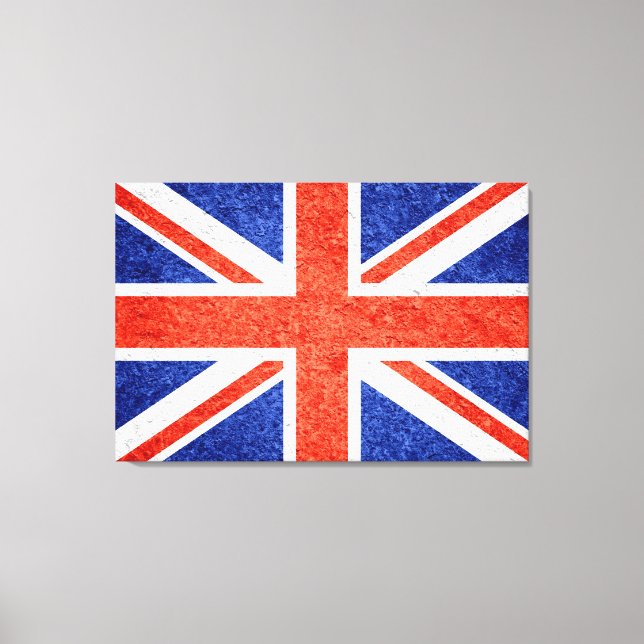 Grunge United Kingdom Flag 2 Canvas Print (Front)
