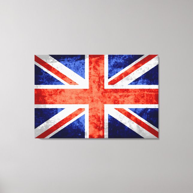 Grunge United Kingdom Flag 3 Canvas Print (Front)
