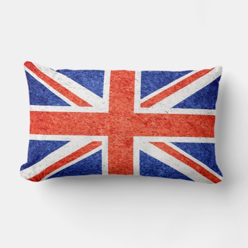 Grunge United Kingdom Flag 3 Lumbar Pillow