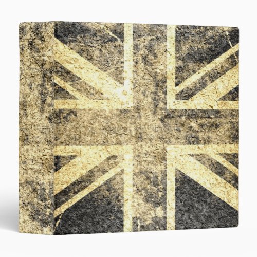 Grunge United Kingdom Flag 4 3 Ring Binder