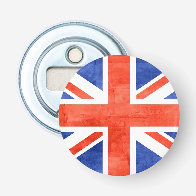 Grunge United Kingdom Flag Bottle Opener (Front)