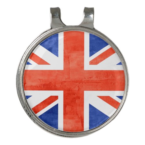 Grunge United Kingdom Flag Golf Hat Clip