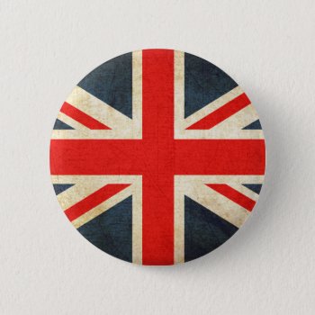 Grunge United Kingdom Flag Pinback Button by TNMgraphics at Zazzle