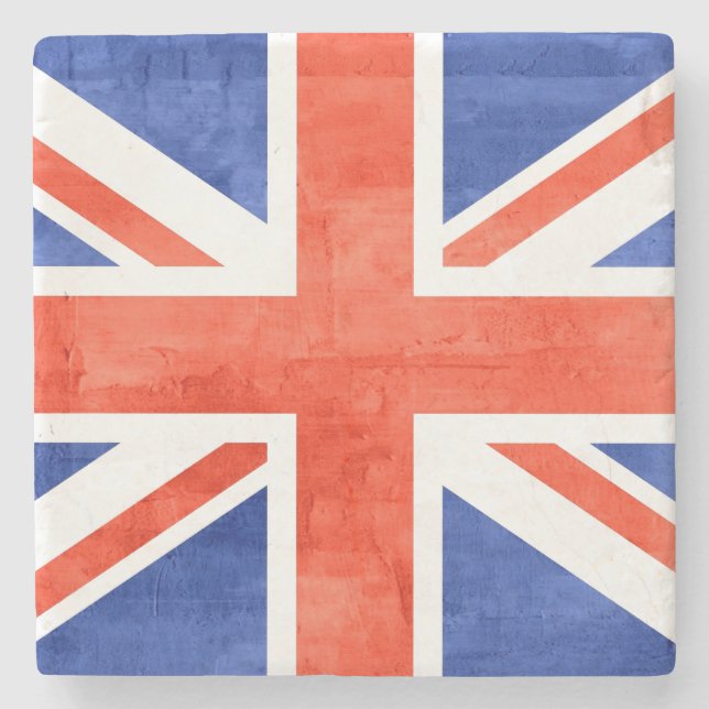 Grunge United Kingdom Flag Stone Coaster (Front)