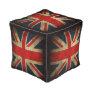 Grunge United Kingdom UK Union Jack Flag Pouf