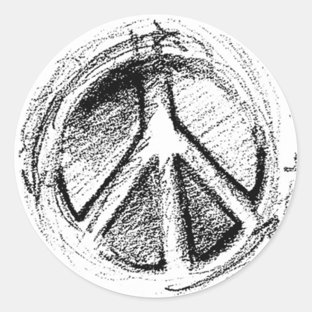 Original Peace Sign Hand Sketch design
